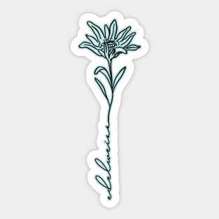 Sound of Music Edelweiss Flower Delicate Design Sticker